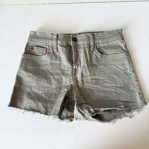 Hudson Womens Gracie Cut Off Shorts Size 25 Khaki Midrise Denim